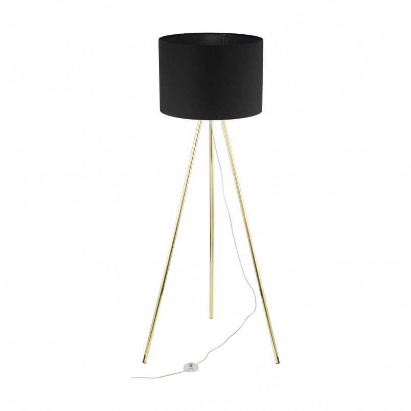 Lampa Umberto | Złoty Trójnóg, Czarny Abażur | TK Lighting