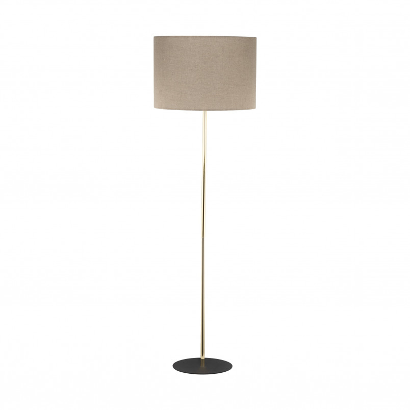 Lampa podłogowa Umberto | Len/Złoto | TK Lighting