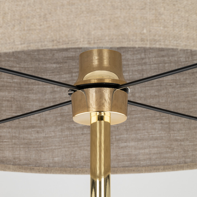 Lampa podłogowa Umberto | Len/Złoto | TK Lighting