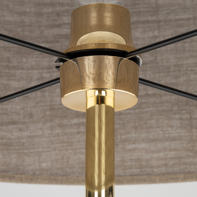 Lampa podłogowa Umberto | Len/Złoto | TK Lighting