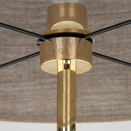 Lampa podłogowa Umberto | Len/Złoto | TK Lighting