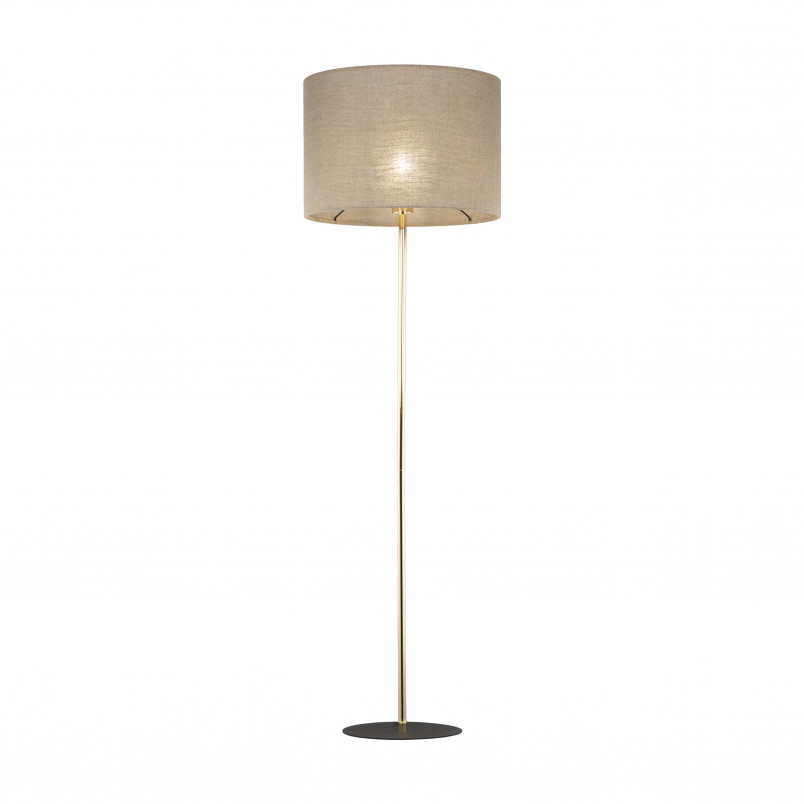 Lampa podłogowa Umberto | Len/Złoto | TK Lighting