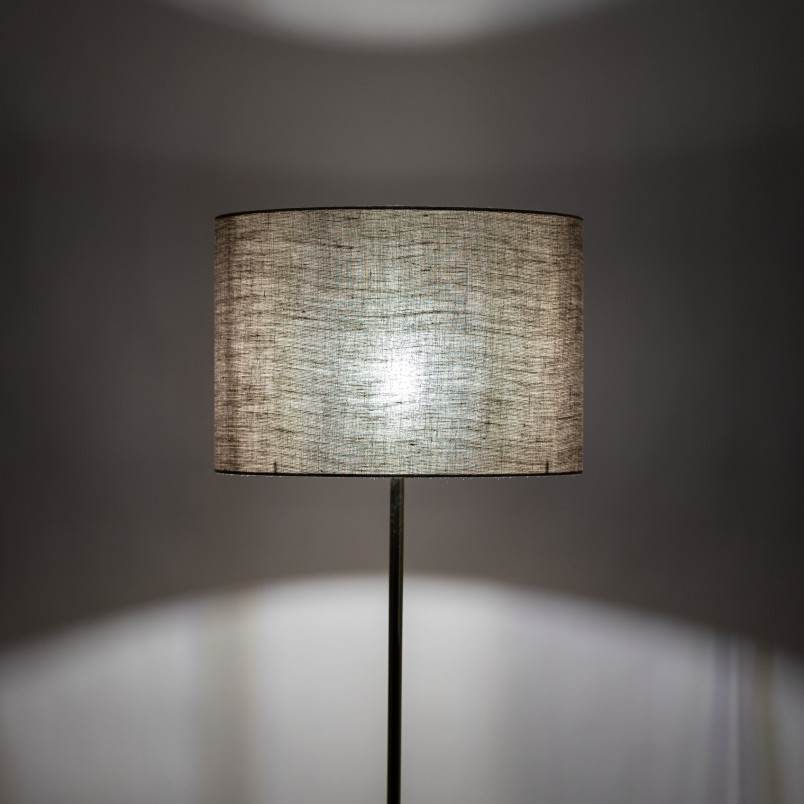 Lampa podłogowa Umberto | Len/Złoto | TK Lighting