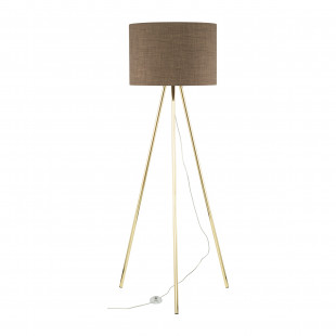 Lampa Umberto 160cm | Złoty Trójnóg, Brązowy Abażur | TK Lighting