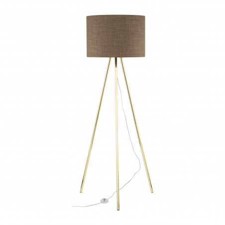 Lampa Umberto 160cm | Złoty Trójnóg, Brązowy Abażur | TK Lighting