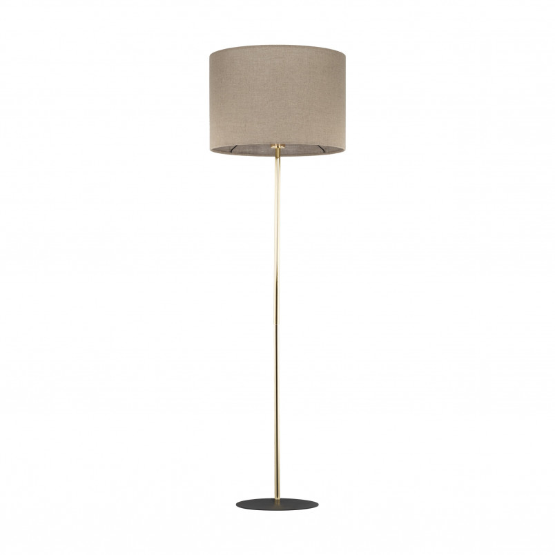 Lampa podłogowa Umberto | Len/Złoto | TK Lighting