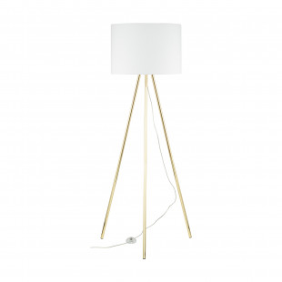 Lampa Umberto 160cm - Złoty Trójnóg, Biały Abażur | TK Lighting