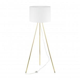 Lampa Umberto 160cm - Złoty Trójnóg, Biały Abażur | TK Lighting