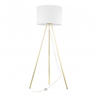 Lampa Umberto 160cm - Złoty Trójnóg, Biały Abażur | TK Lighting