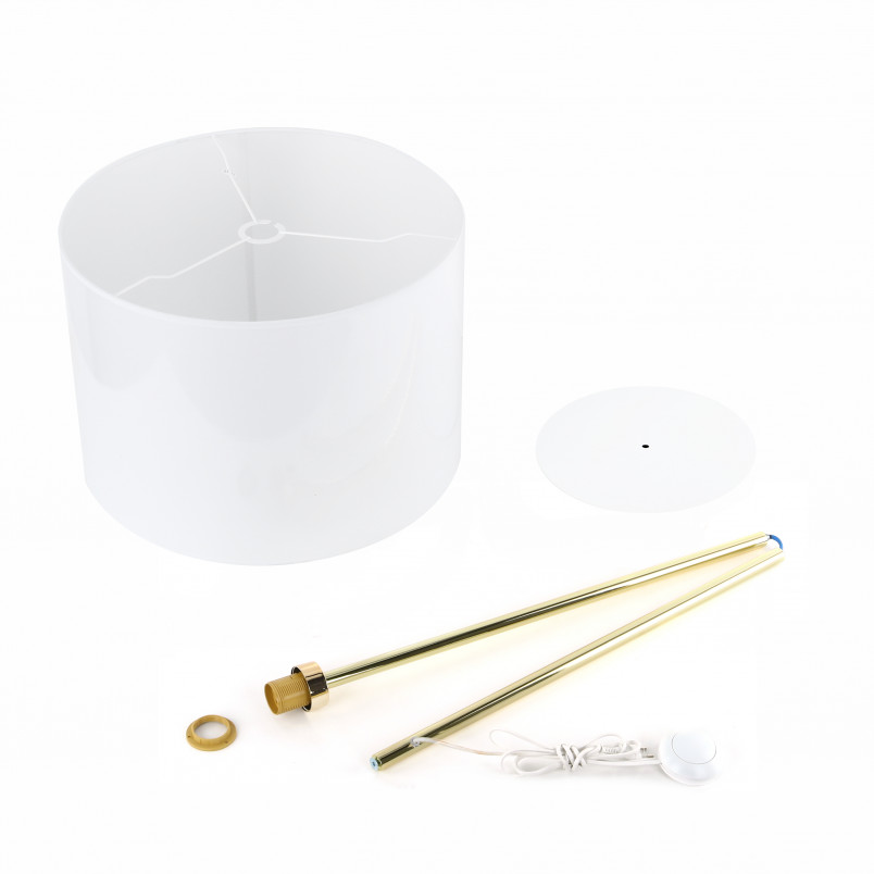Lampa podłogowa biało-złota Umberto 160cm | TK Lighting