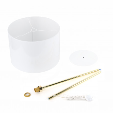 Lampa podłogowa biało-złota Umberto 160cm | TK Lighting