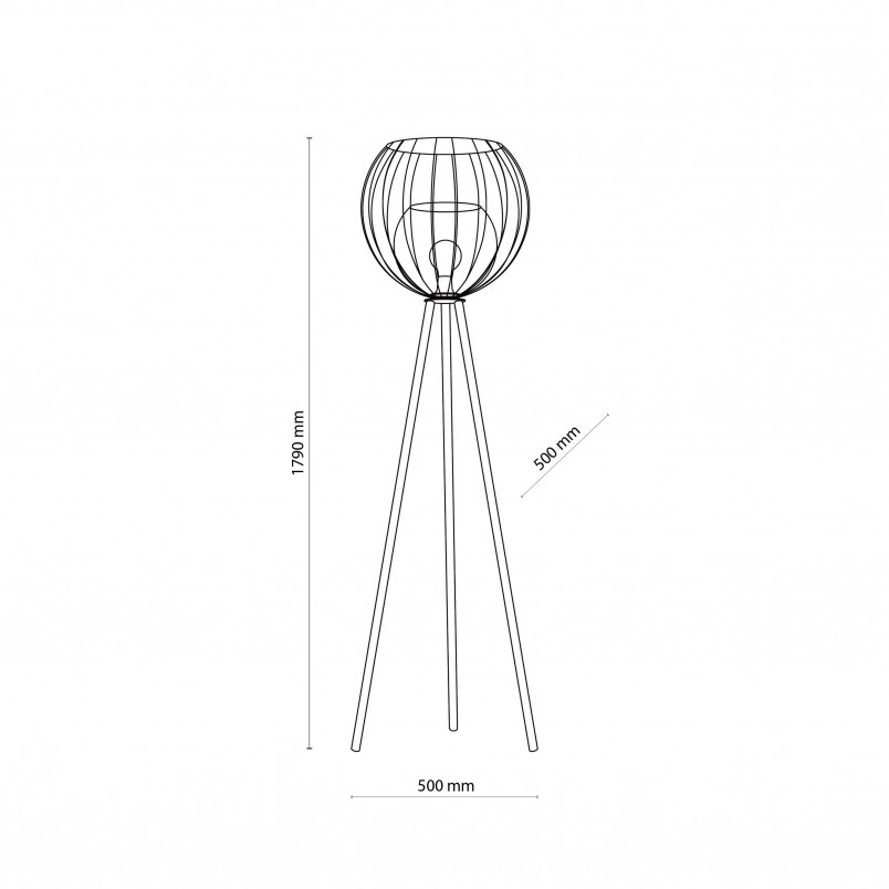 Lampa podłogowa czarna Universo | TK Lighting - Kup online