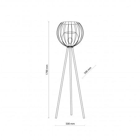 Lampa podłogowa czarna Universo | TK Lighting - Kup online