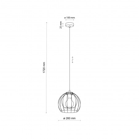 Lampa wisząca Universo czarna - TK Lighting | Nowoczesny design