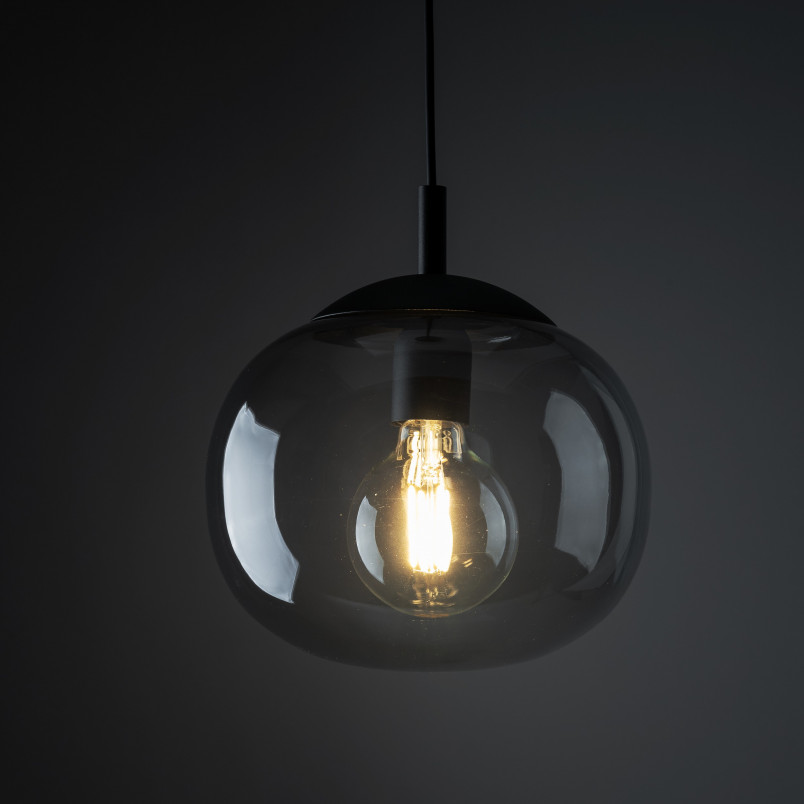Lampa Wisząca Szklana Vibe - TK Lighting | Grafitowa, 25cm