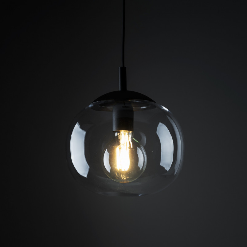Lampa Wisząca Szklana Vibe - TK Lighting | Grafitowa, 25cm