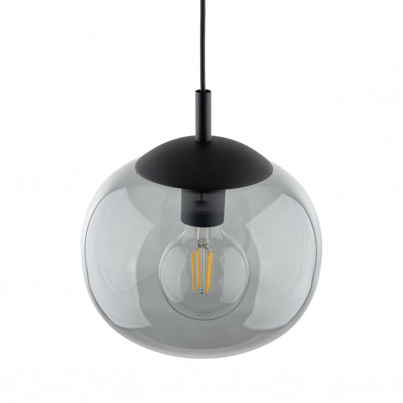 Lampa Wisząca Szklana Vibe - TK Lighting | Grafitowa, 25cm