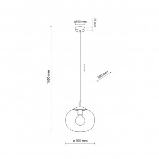 Lampa wisząca szklana Vibe TK Lighting | 30cm | Kup teraz!