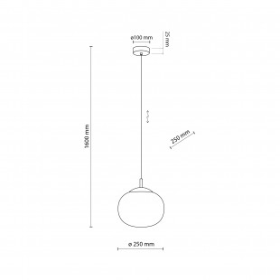 Lampa wisząca szklana Vibe biała | TK Lighting - Oświetlenie