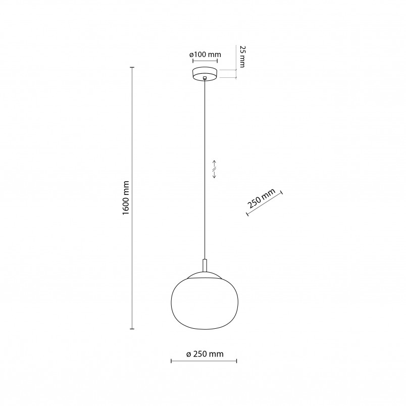 Lampa wisząca szklana Vibe biała | TK Lighting - Oświetlenie