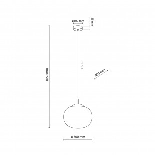 Lampa Wisząca Szklana Vibe Biała | TK Lighting