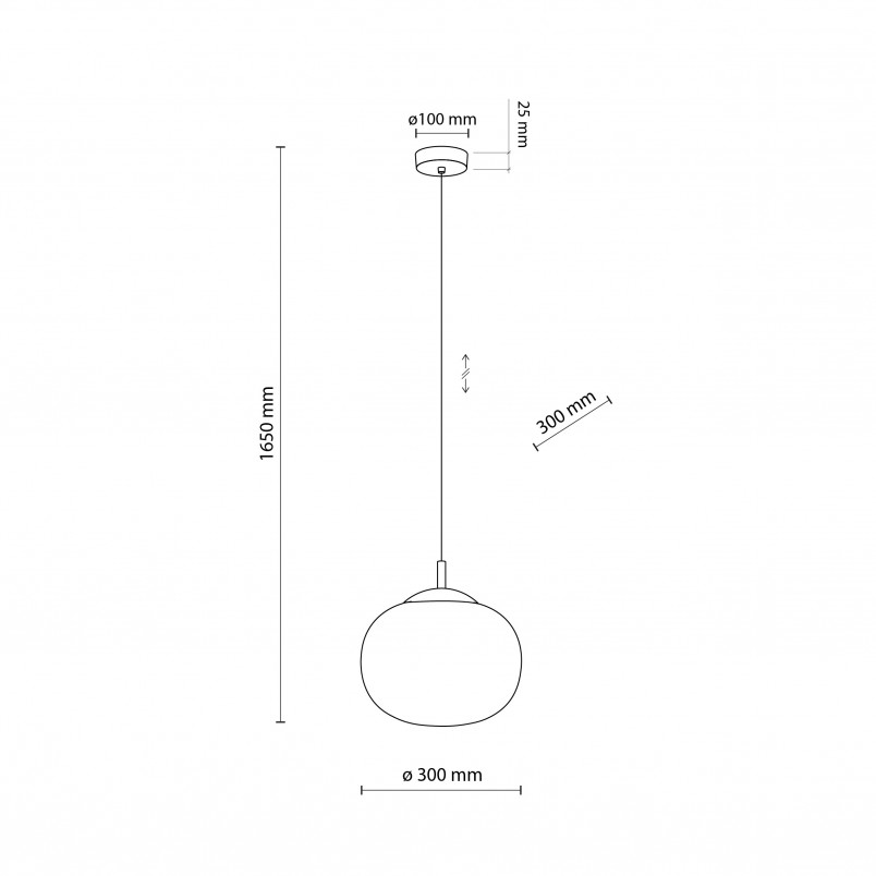 Lampa Wisząca Szklana Vibe Biała | TK Lighting