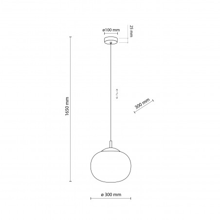 Lampa Wisząca Szklana Vibe Biała | TK Lighting