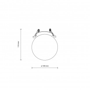 Plafon szklany kula Vox 10cm biały TK Lighting - Oświetlenie