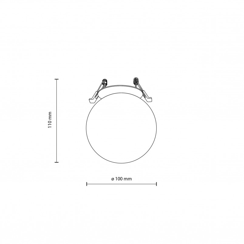 Plafon szklany kula Vox 10cm biały TK Lighting - Oświetlenie