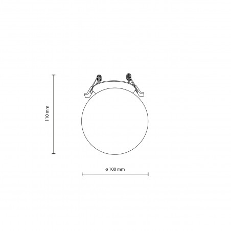 Plafon szklany kula Vox 10cm biały TK Lighting - Oświetlenie