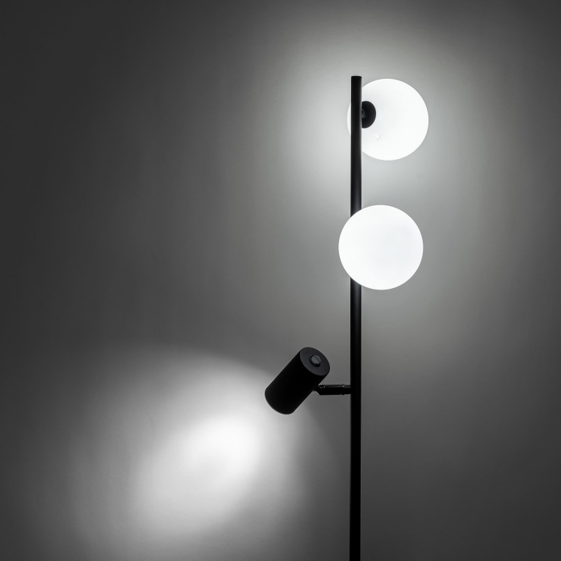 Lampa podłogowa Vox | 2 szklane kule | TK Lighting