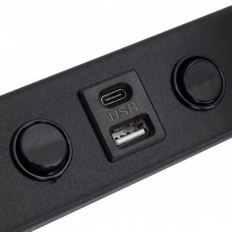 Kinkiet szklany z lampką i USB | TK Lighting - Nowoczesne oświetlenie