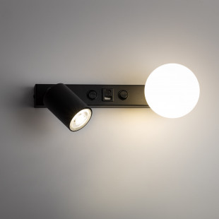 Kinkiet szklany z lampką i USB | TK Lighting - Nowoczesne oświetlenie