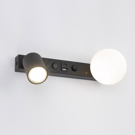Kinkiet szklany z lampką i USB | TK Lighting - Nowoczesne oświetlenie