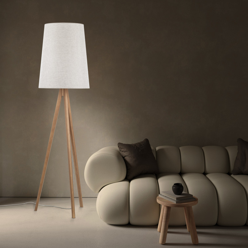 Lampa na trójnogu drewnianym Walz | TK Lighting - Skandynawski design