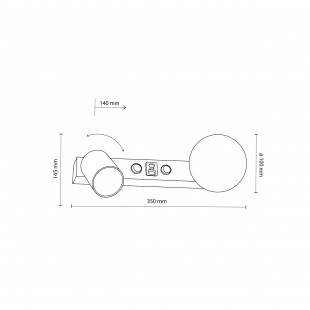 Kinkiet szklany z lampką i USB | TK Lighting - Nowoczesne oświetlenie