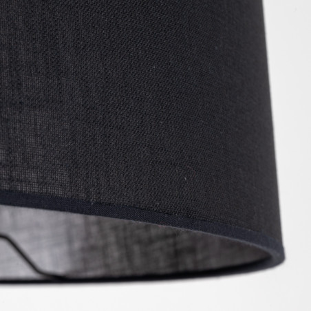Lampa podłogowa czarna na trójnogu drewnianym | TK Lighting