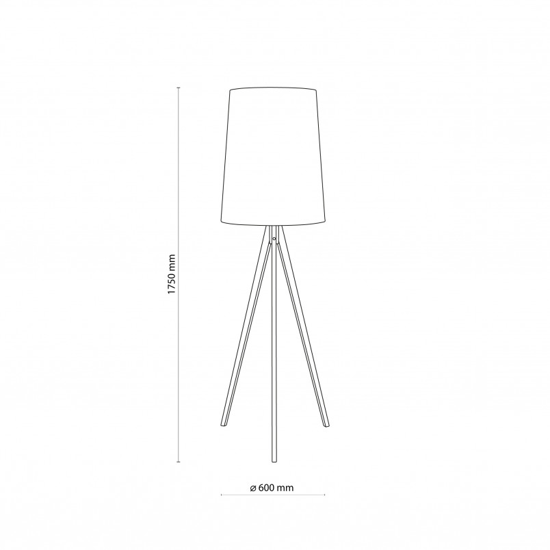 Lampa na trójnogu drewnianym Walz | TK Lighting - Skandynawski design