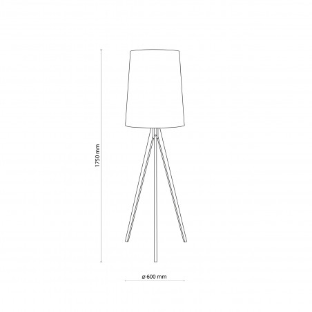 Lampa na trójnogu drewnianym Walz | TK Lighting - Skandynawski design