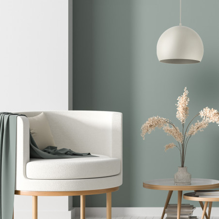 Lampa wisząca Zoe - beżowa kula metalowa | TK Lighting