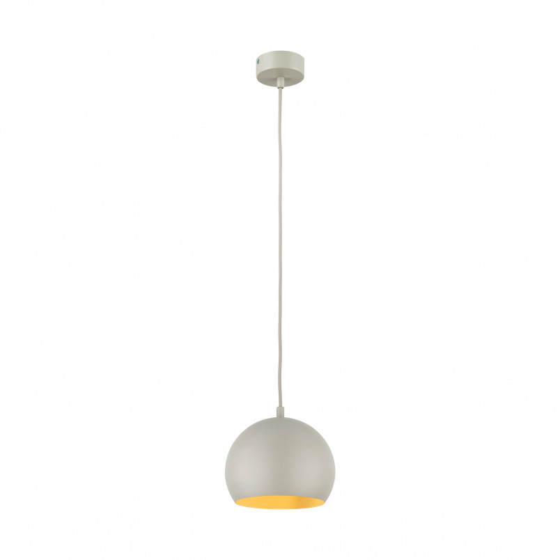 Lampa wisząca Zoe - beżowa kula metalowa | TK Lighting