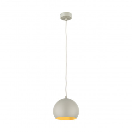 Lampa wisząca Zoe - beżowa kula metalowa | TK Lighting