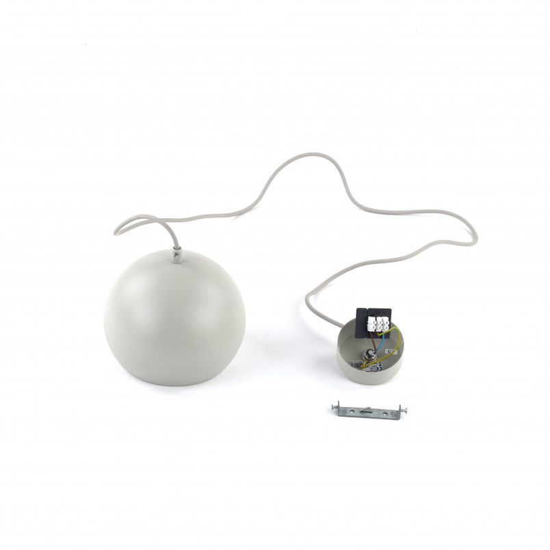 Lampa wisząca Zoe - beżowa kula metalowa | TK Lighting