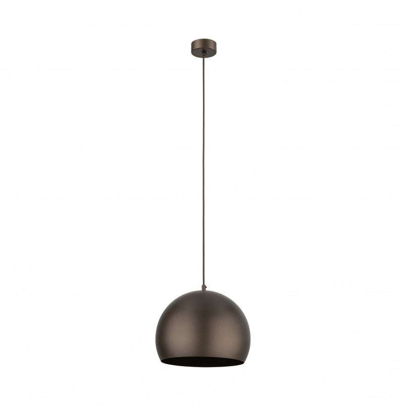 Lampa wisząca Zoe - Brązowa kula metalowa | TK Lighting