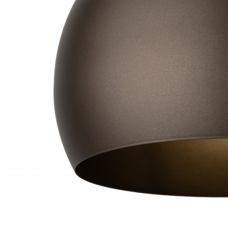 Lampa wisząca Zoe - Brązowa kula metalowa | TK Lighting