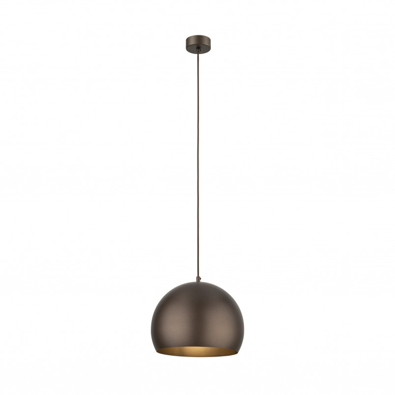Lampa wisząca Zoe - Brązowa kula metalowa | TK Lighting