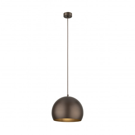 Lampa wisząca Zoe - Brązowa kula metalowa | TK Lighting