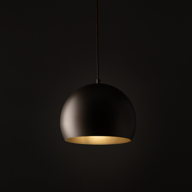 Lampa wisząca Zoe - Brązowa kula metalowa | TK Lighting