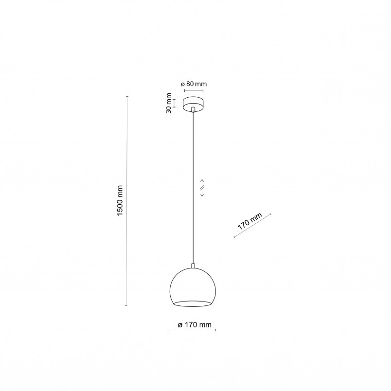 Lampa wisząca Zoe ceglana TK Lighting | E27, 17cm