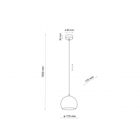 Lampa wisząca Zoe ceglana TK Lighting | E27, 17cm